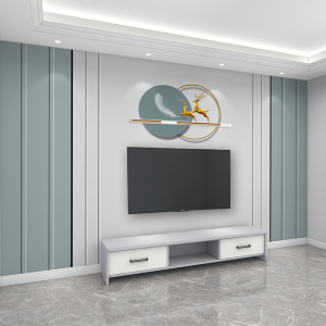 2022新款电视背景墙壁纸客厅沙发现代简约墙布轻奢麋鹿影视墙壁画