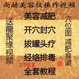 尚赫全套视频教程尚赫美容仪手法全身减肥教学另送龙聚缘视频瘦身