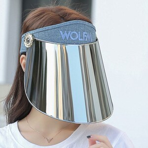 下雨挡脸神器夏天骑车防晒挡风脸部遮阳帽女防紫外线太阳帽男女