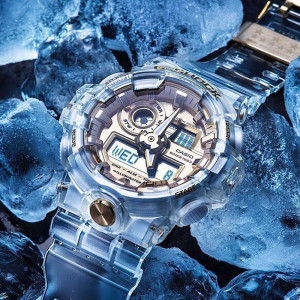 代购卡西欧casio g-shock冰川系列35周年限量透明金运动防水男表
