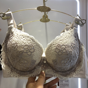 专柜正品夏娃之秀2021新款5083a杯厚b杯薄聚拢调整海藻文胸套装