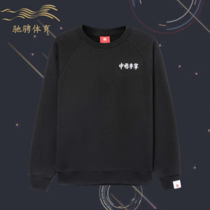 中国李宁篮球系列秋新男女刺绣logo长袖圆领宽松套头卫衣 awdra37