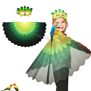 儿童动物表演道具小鸟鹦鹉猫头鹰翅膀演出面具服饰幼儿园春游装扮