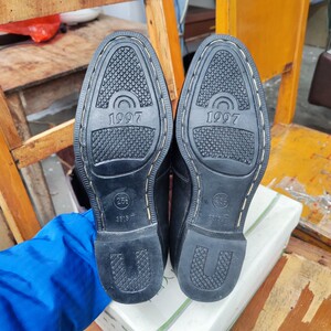 正品3515强人牌97驻港老式低腰牛皮鞋男士一脚蹬休闲真皮靴90年代