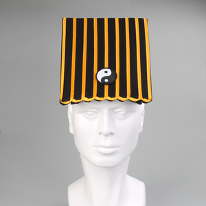 道士用品服装配饰帽子九梁巾黑色黄色均码道家传度九梁巾道帽