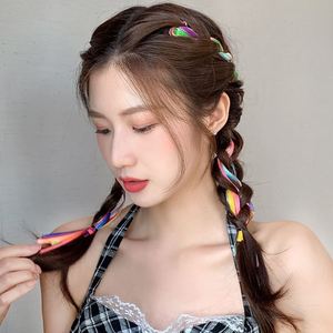 600人付款天猫编头发彩绳发饰七彩儿童扎辫子彩带民族风头饰渐变色彩