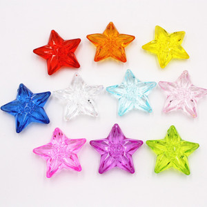 大号儿童亚克力水晶透明五角星星孩子奖励礼物挖宝石玩具摆件饰品