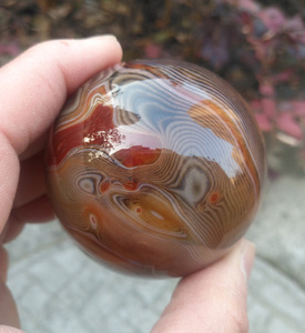 0号天然缠丝玛瑙球把玩健身球直径5.5-7厘米宝贝描述有细节图b00