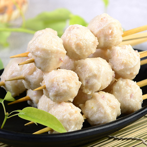 墨鱼丸10串关东煮串串食材便利店连锁超市丸子小吃海鲜丸子鱼丸串