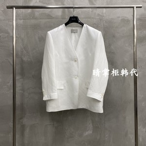 韩国直邮MUTE-P晴掌柜韩代正品24春夏高级感V领系扣气质西装外套