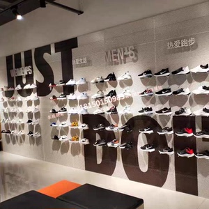 001人付款淘宝耐克工厂店鞋货架 nike折扣店断码鞋墙个性定制金属
