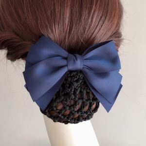 2020韩版厚棉带职业女头花发夹护士盘发带网兜上班发网后脑勺顶夹