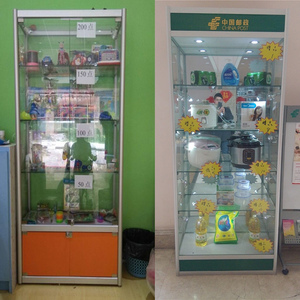 积分兑换礼品展示柜奖杯奖状荣誉证书样品培训教育机构玻璃带灯锁