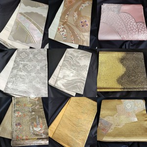 正绢袋带合集① 引箔 缂丝 唐织 中古和服腰带 茶席 西阵织