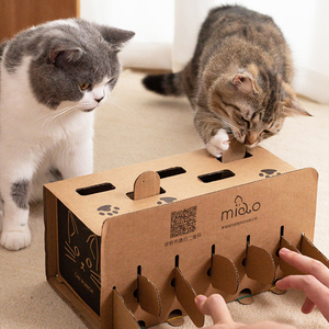 宠仓 猫咪和你斗智斗勇 网红咪凹纸盒子打地鼠机猫咪玩具逗猫互动