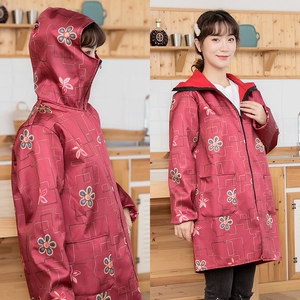打扫卫生穿的衣服工作服罩衣成人女韩版加绒加厚厨房做饭围裙防油