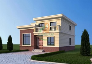 开间10进深12米125平方二层别墅设计图纸农村自建房屋效果图平顶