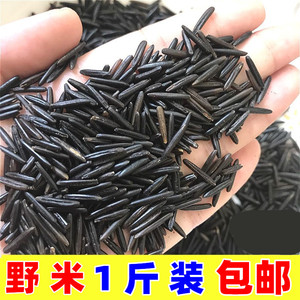野米500g包邮黑长米菰米加拿大美国苏比利尔冰湖松针米雕胡米真空