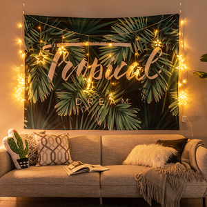 卧室ins网红背景布挂布定制床头布艺床背景墙布置房间挂墙装饰