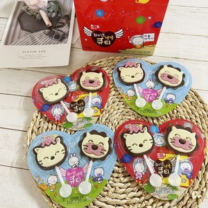 包邮韩国爱心猫头双棒可爱卡通造型巧克休闲零食糖果巧克力棒26g