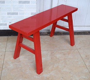 中式仿古红色实木凳子舞蹈长凳做旧色餐桌凳火锅凳宽板凳柏木高凳