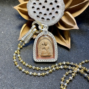 冠咩布伦 2499年 佛祖 葡萄耐 银壳带卡 泰国佛牌