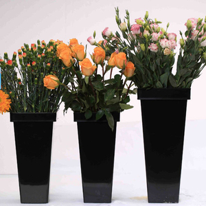 鲜花筒养花桶塑料 插花筒加厚塑料养花筒 鲜花包装材料花店用品