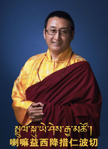 藏传佛教密宗上师喇嘛尊者热罗益西降措仁波切画像唐卡挂画