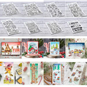 圣诞系列印章切模 硅胶透明图章scrapbook贺卡相册卡片DIY素材