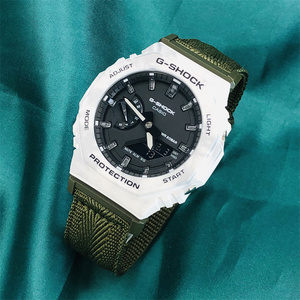 卡西欧雪地迷彩手表男 gshock农家橡树改装正品gae-2100gc ga2200