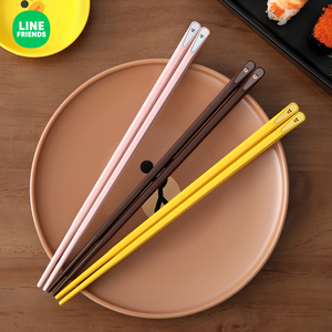 LINE FRIENDS卡通餐具个性创意可爱筷子一人一情侣筷家用防滑防霉