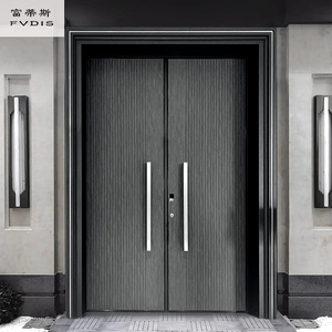 别墅大门对开双开门入户防盗门家用进户门乡村庭院门铜门铸铝门