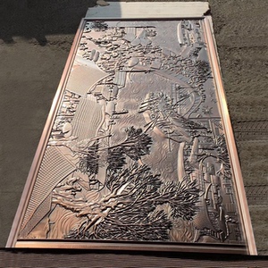 质量保障红古铜万里长城挂饰壁画 背景墙装饰 雕刻铜画 可定制