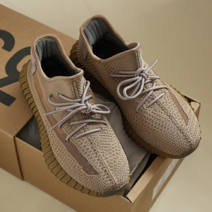 佐旗森椰子鞋正品350莆田男款地球棕美洲限定透气网面男鞋女夏季