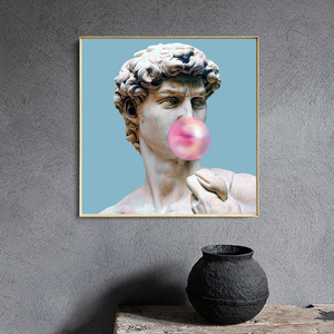 大卫原创独家石膏雕塑像装饰画摄影彩色波普ins好好住工作室挂画