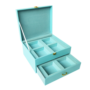 抽屉盒定制 月饼盒 抽拉式化妆品包装盒定制蓝色礼盒食品盒子