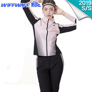 韩国代购WIFFWAFF维夫瓦夫羽毛球服折扣男女速干拼色运动长袖套装