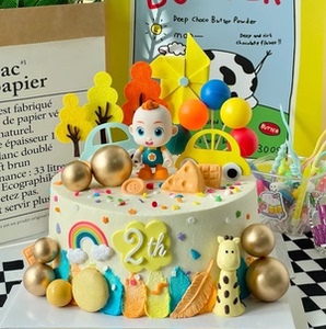 宝宝巴士jojo蛋糕装饰小朋友周岁生日蛋糕男孩女孩儿童可爱汽车r