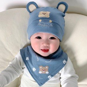 春秋薄款两三四个月婴儿帽子春季女宝宝春款男孩0春天3可爱4超萌6