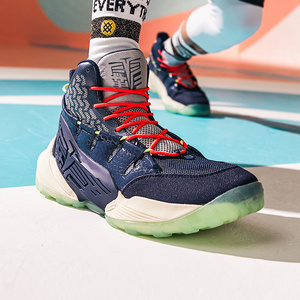 【到手价209】安踏霸道篮球鞋男2019冬官网来…颜色分类蓝