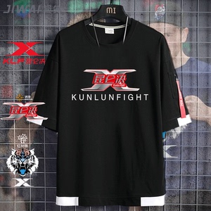 昆仑决虎头短袖t恤中国功夫武林风男士圆领宽松半袖衣服夏季新款0人