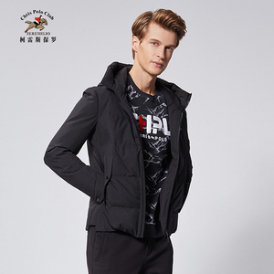 柯雷斯保罗短款长袖羽绒服男装19秋冬新款白鸭绒保暖时尚连帽外套