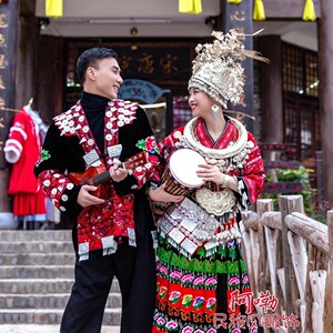 黔东南民族风服装女雷山苗族盛装礼服新娘敬酒服2022四季结婚套装