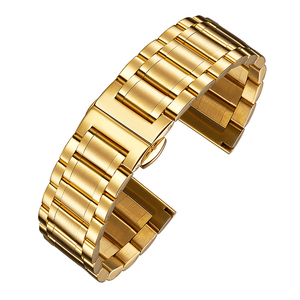 定制表带18k金真金纯手工打造私人定制款蝴蝶扣表链男女通用20mm