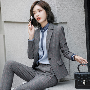 小西装套装女英伦时尚格子