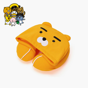 kakao卡考u型颈椎枕女可爱带帽子款旅行韩版卡通ryan屁桃护颈枕头