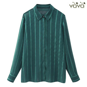 YOYO 欧美风外贸女装新款2023时尚休闲宽松长袖凸圆点衬衫9302862