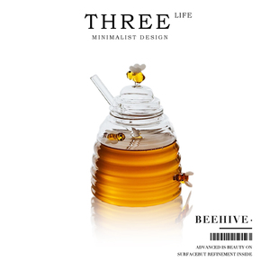 Tlife·Beehive·储物罐玻璃蜂蜜糖罐厨房收纳密封罐家用  | 蜂巢
