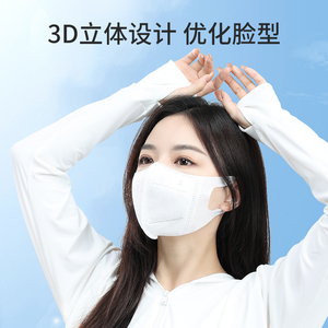 袋鼠医生3d立体口罩透气潮款男女一次性防护成人口鼻罩独立装夏季