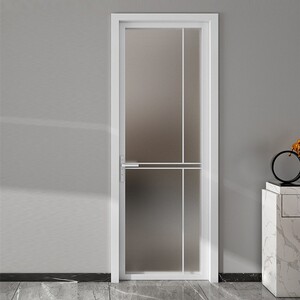 卫生间钛镁铝合金自装普通厕所卫浴新款极窄灰油砂浴室长虹玻璃门